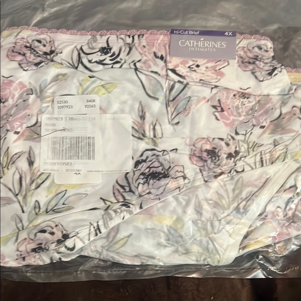 Catherines Pastel Floral Hi-Cut Briefs